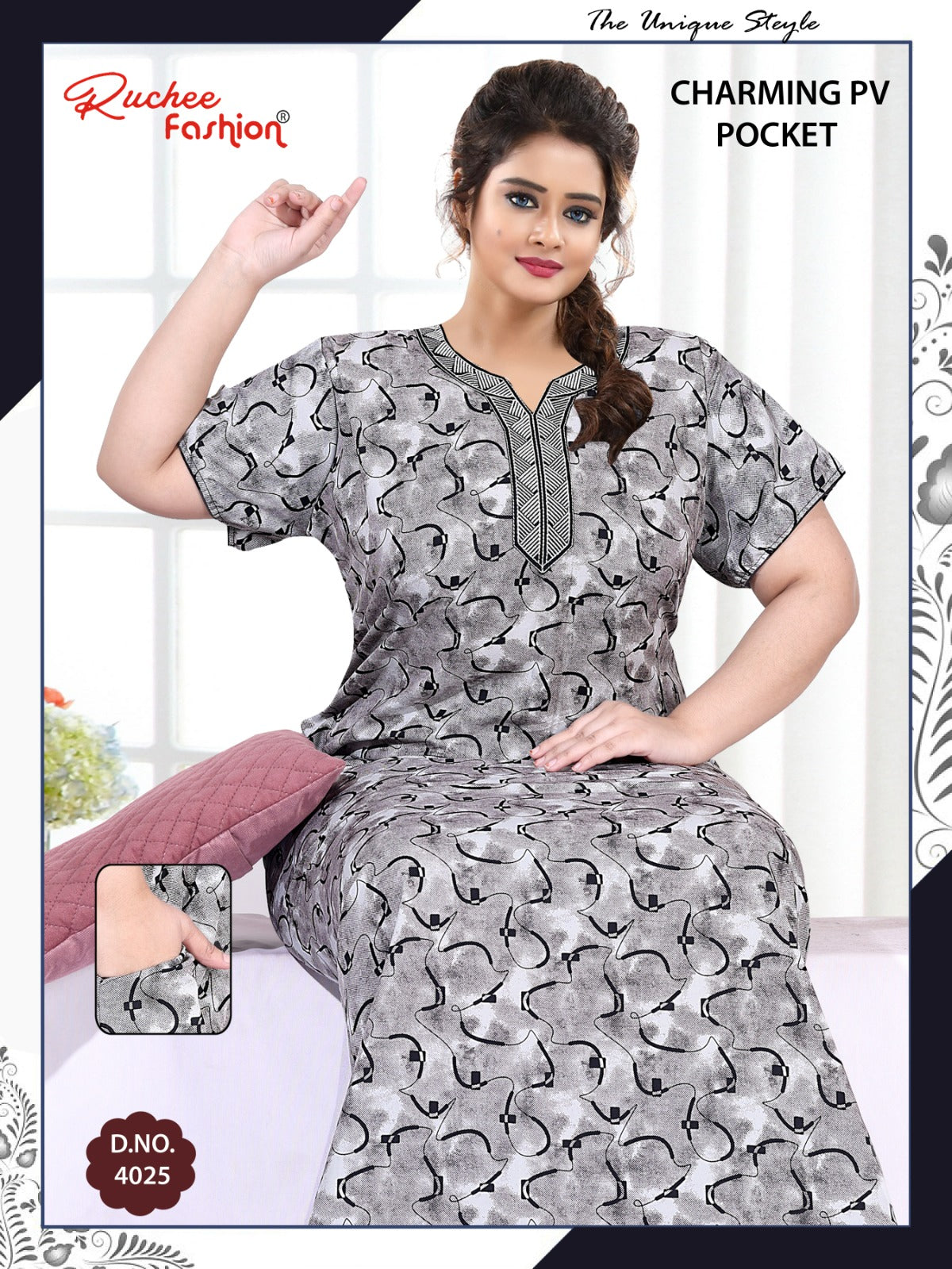 Charming Ruchee Fashion Pv Night Gowns Supplier Ahmedabad