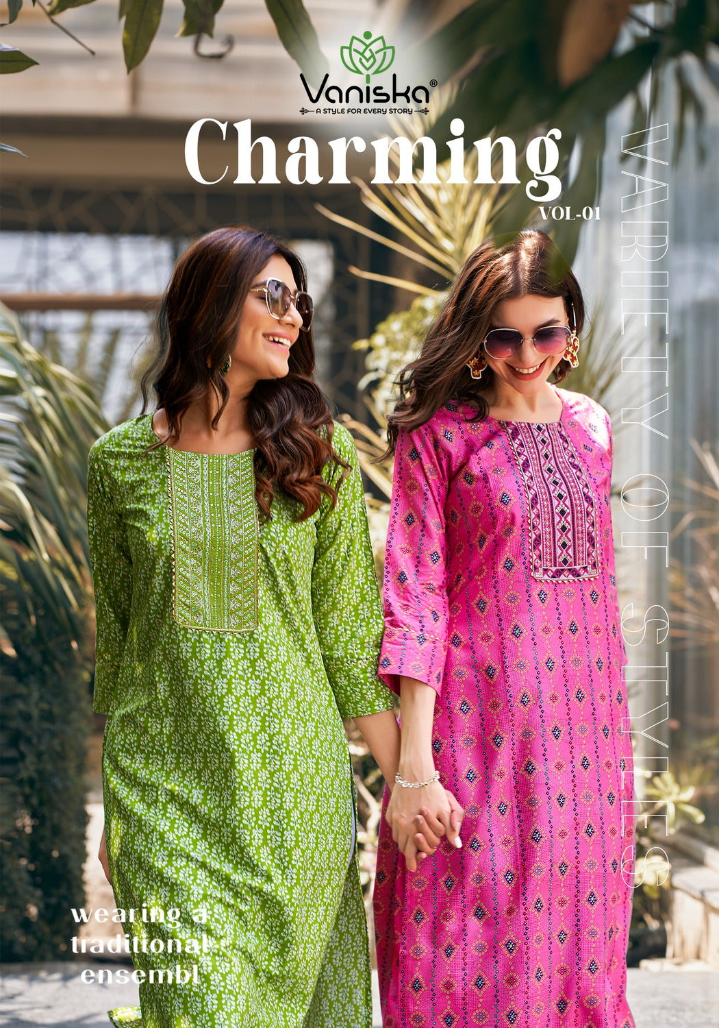 Charming Vol 1 Vaniska Colour Pix Rayon 14Kg Straight Cut Kurtis Exporter