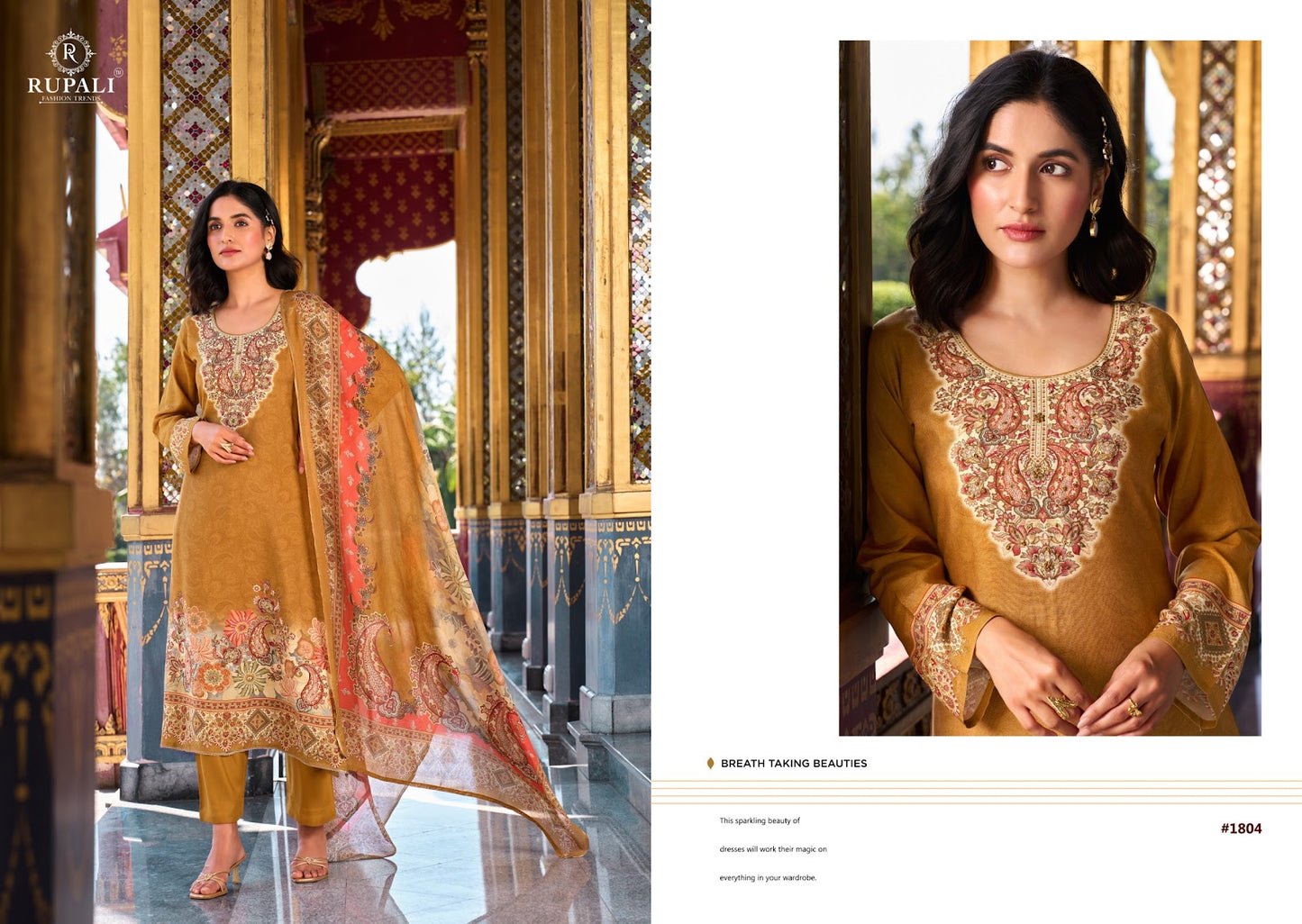 Charmy Rupali Viscose Muslin Pant Style Suits Wholesale Price