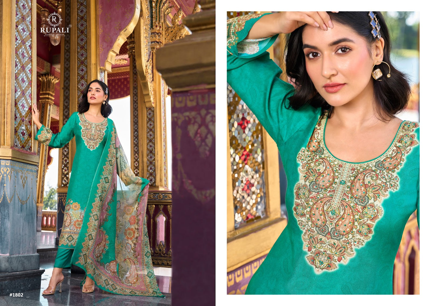 Charmy Rupali Viscose Muslin Pant Style Suits Wholesale Price