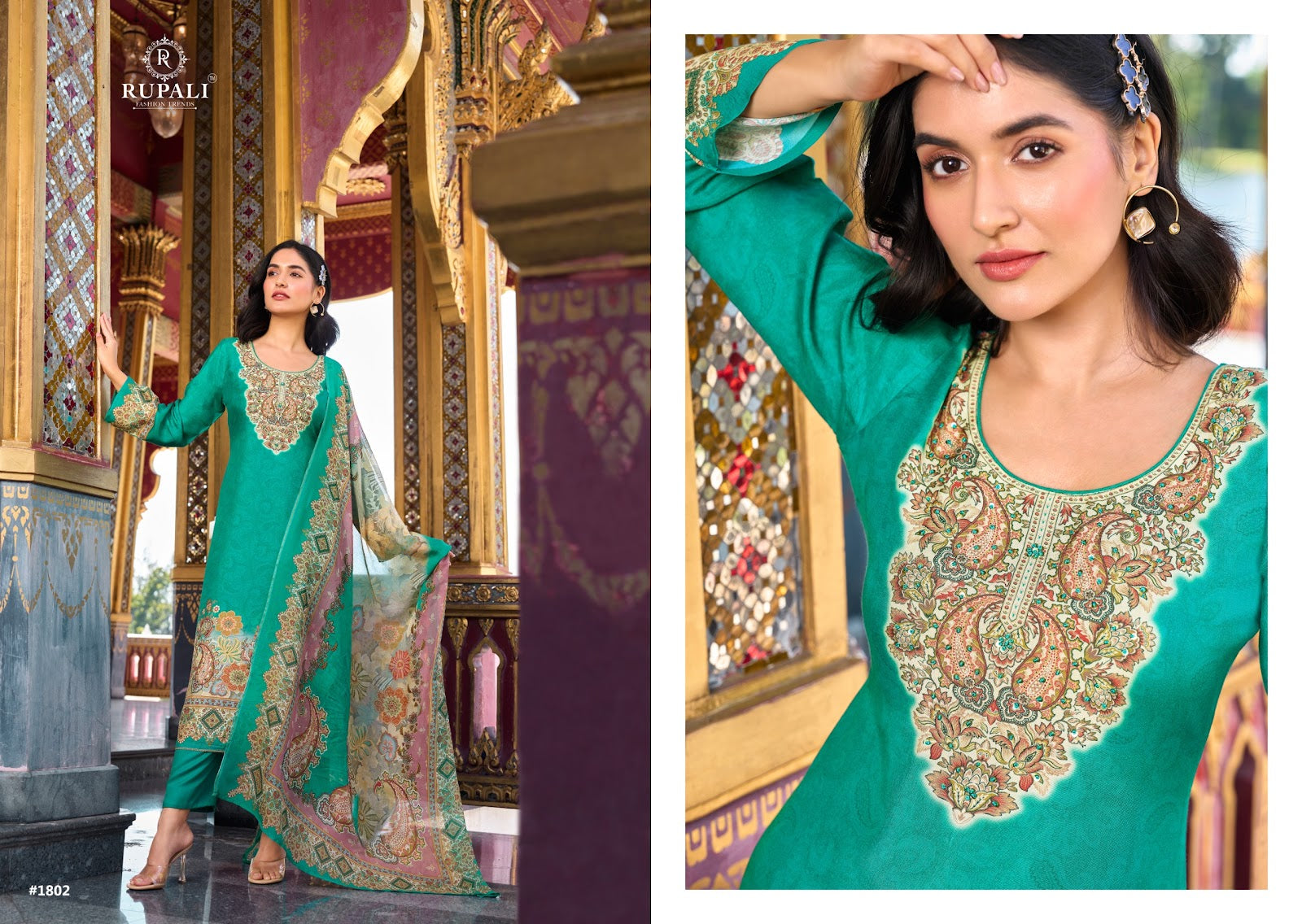 Charmy Rupali Viscose Muslin Pant Style Suits Wholesale Price