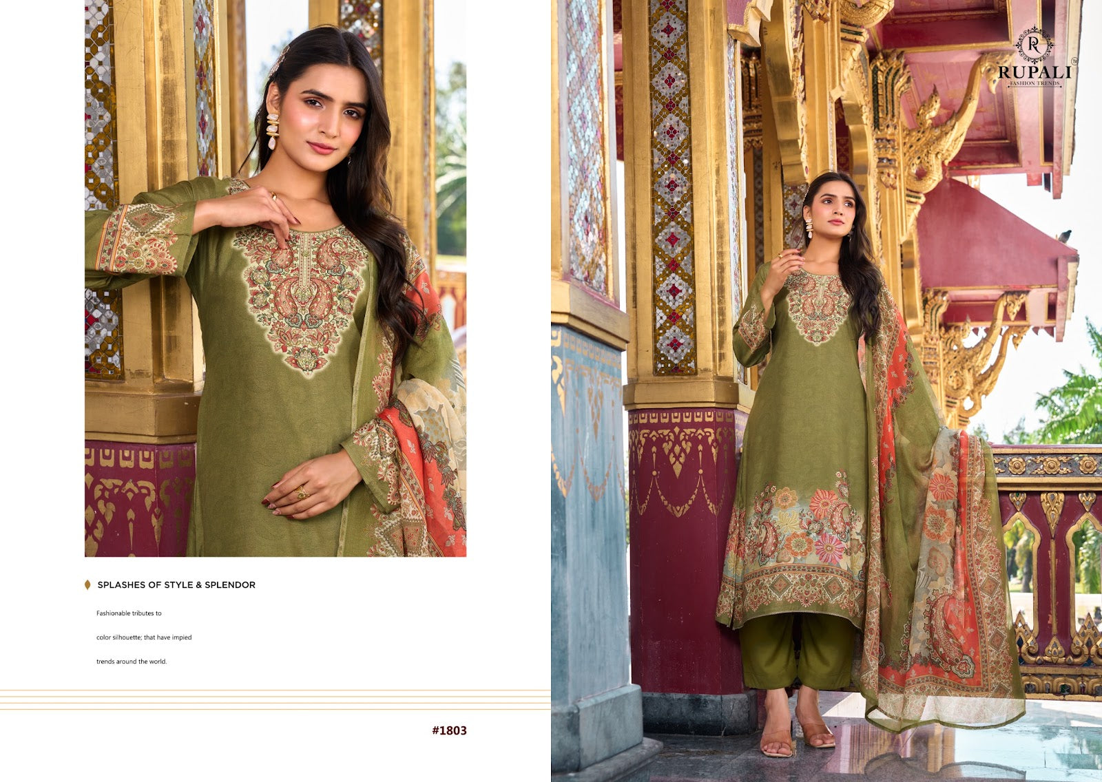 Charmy Rupali Viscose Muslin Pant Style Suits Wholesale Price