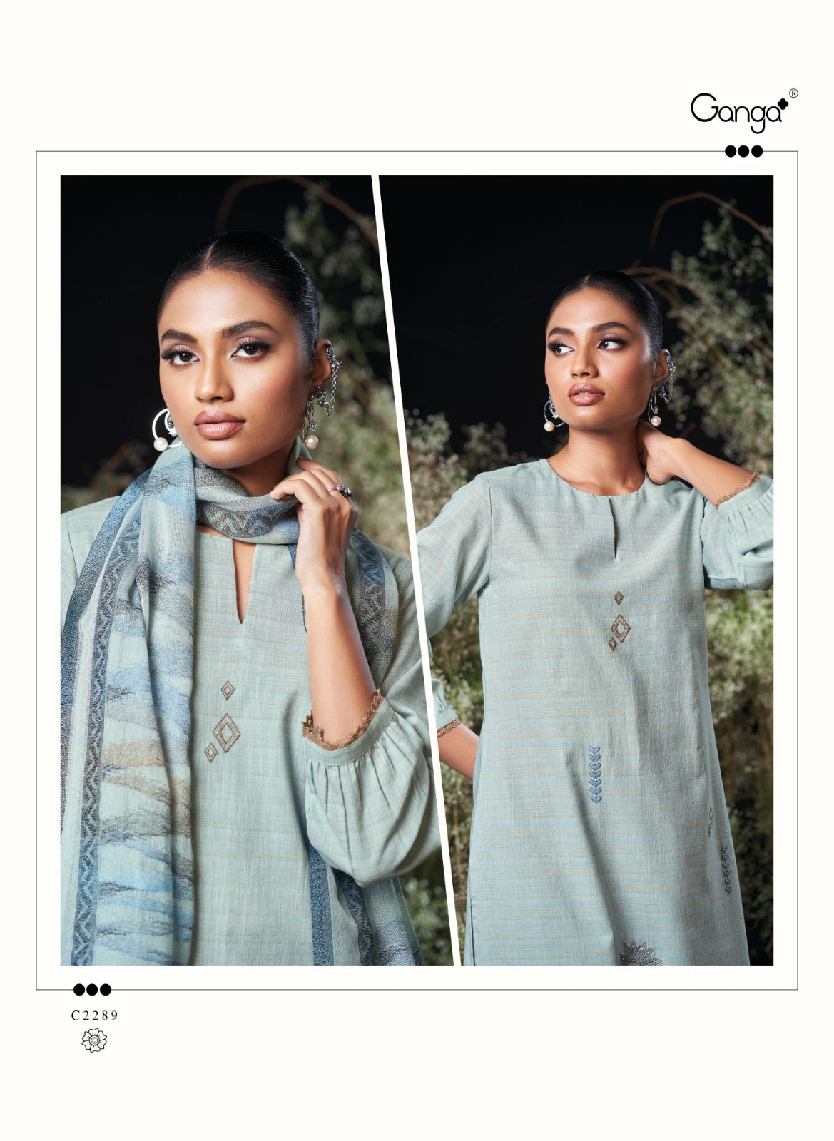 Charoline Ganga Premium Cotton Plazzo Style Suits Wholesaler Gujarat