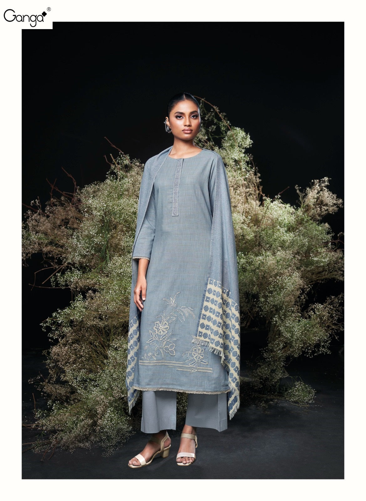 Charoline Ganga Premium Cotton Plazzo Style Suits Wholesaler Gujarat