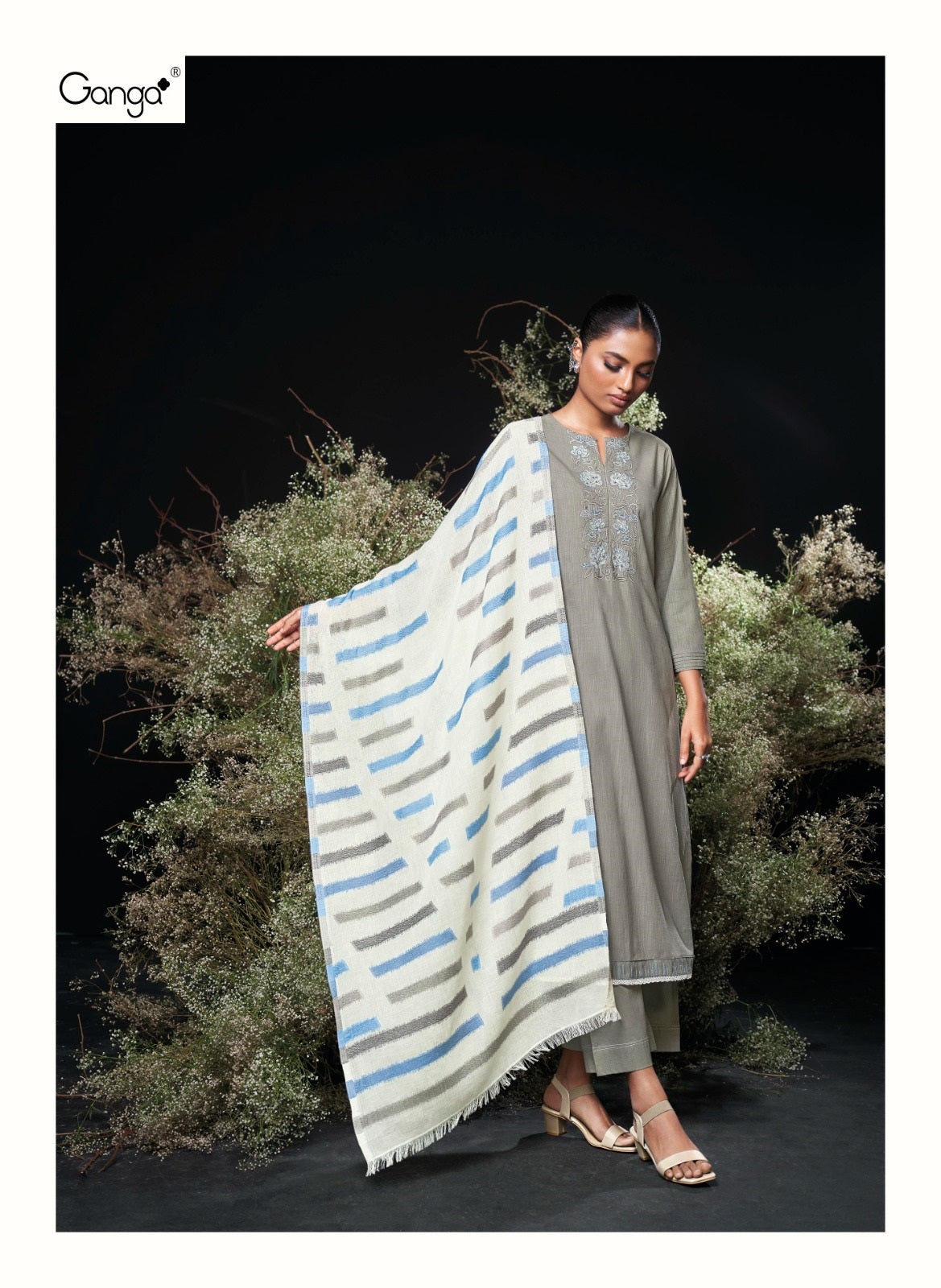 Charoline Ganga Premium Cotton Plazzo Style Suits Wholesaler Gujarat