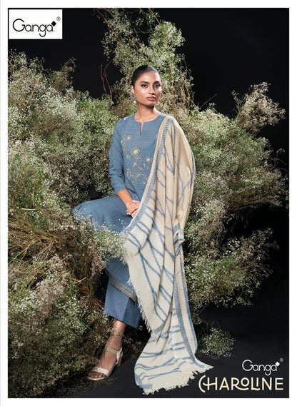 Charoline Ganga Premium Cotton Plazzo Style Suits Wholesaler Gujarat