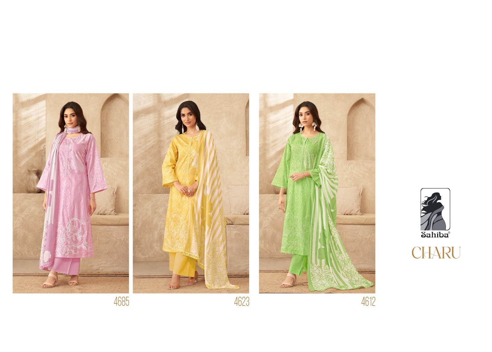 Charu Sahiba Pure Cotton Plazzo Style Suits Exporter Ahmedabad