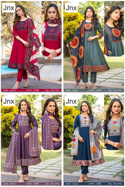 Charvi 2506 Jnx Vertican Readymade Anarkali Suits Wholesaler