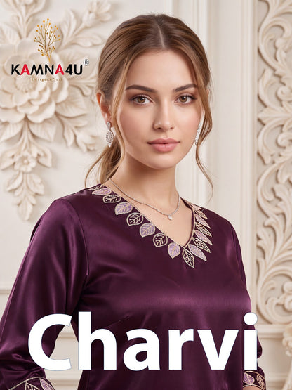 Charvi Kamna4U Roman Readymade Pant Style Suits Exporter Gujarat