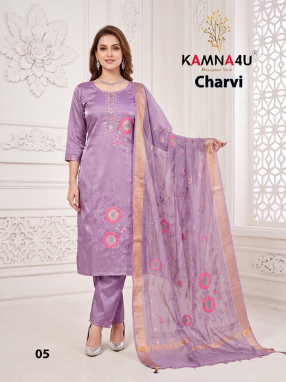 Charvi Kamna4U Roman Readymade Pant Style Suits Exporter Gujarat