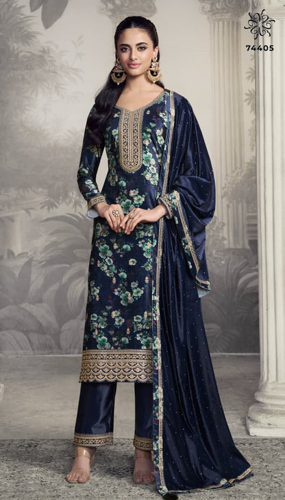 Charvi Kuleesh Vinay Fashion Llp Velvet Suits Manufacturer India