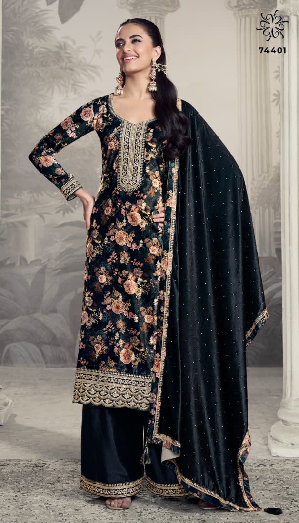 Charvi Kuleesh Vinay Fashion Llp Velvet Suits Manufacturer India
