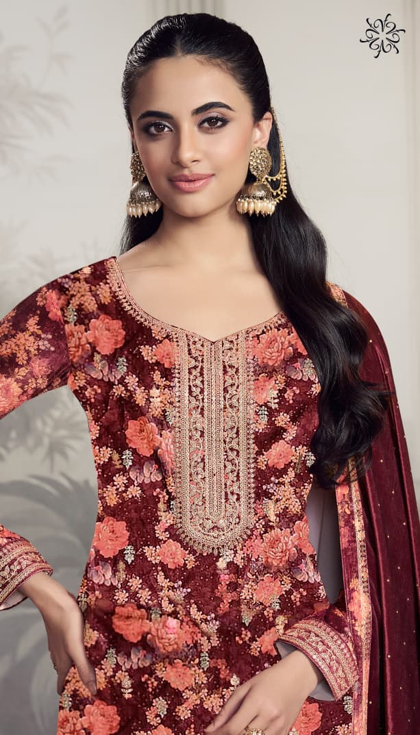 Charvi Kuleesh Vinay Fashion Llp Velvet Suits Manufacturer India