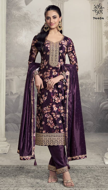 Charvi Kuleesh Vinay Fashion Llp Velvet Suits Manufacturer India