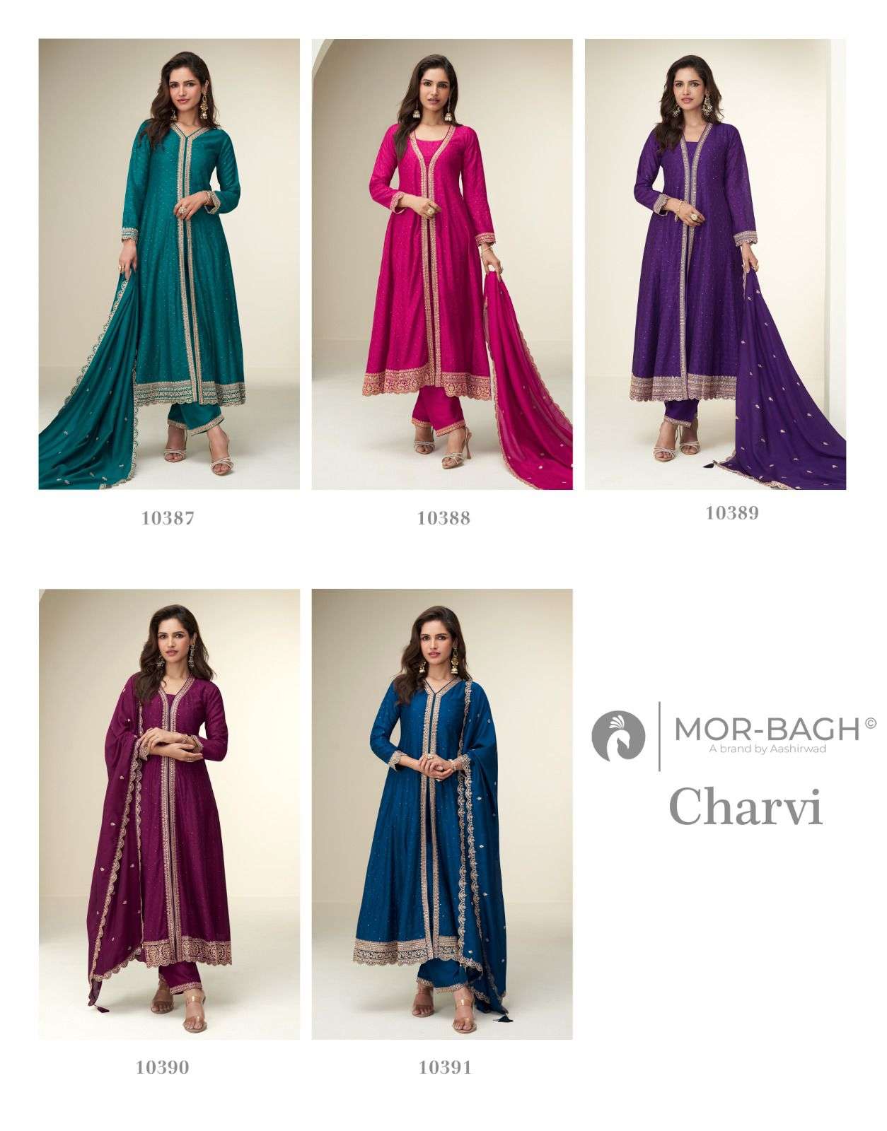 Charvi Mor Bagh Premium Silk Readymade Suits Exporter India