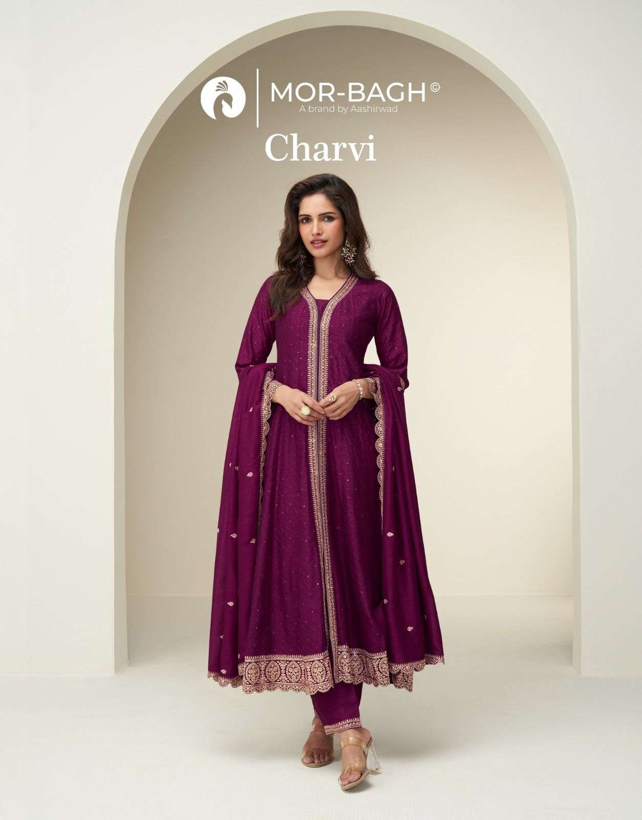 Charvi Mor Bagh Premium Silk Readymade Suits Exporter India