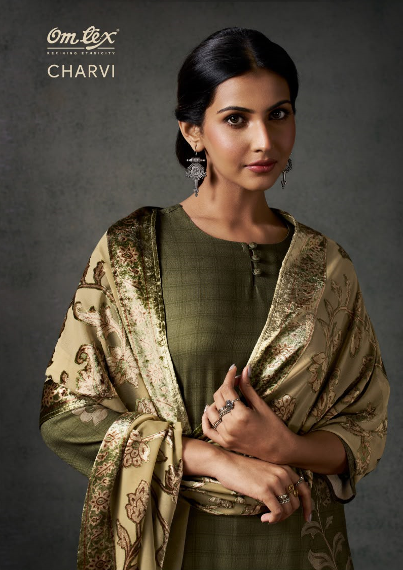Charvi Omtex Pashmina Suits Exporter