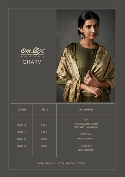 Charvi Omtex Pashmina Suits Exporter