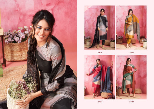 Charvi Rupali Viscose Muslin Pant Style Suits