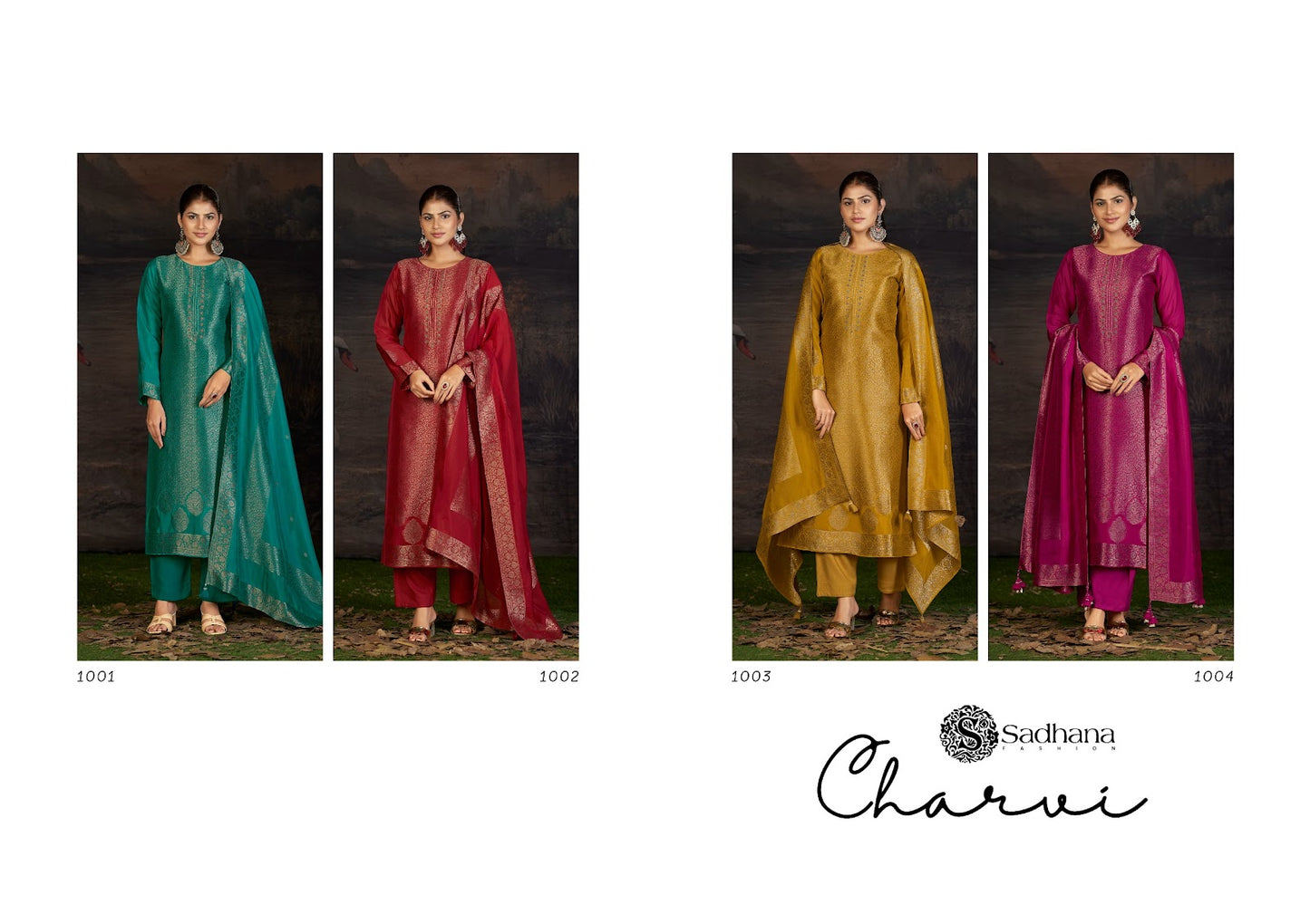 Charvi Sadhana Premium Viscose Pant Style Suits Wholesale Price