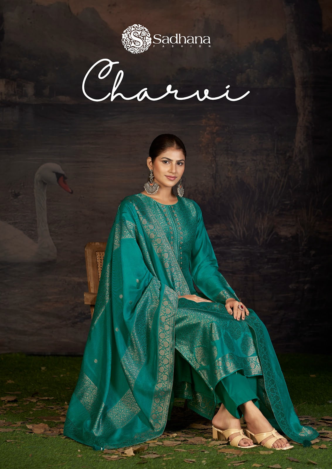 Charvi Sadhana Premium Viscose Pant Style Suits Wholesale Price