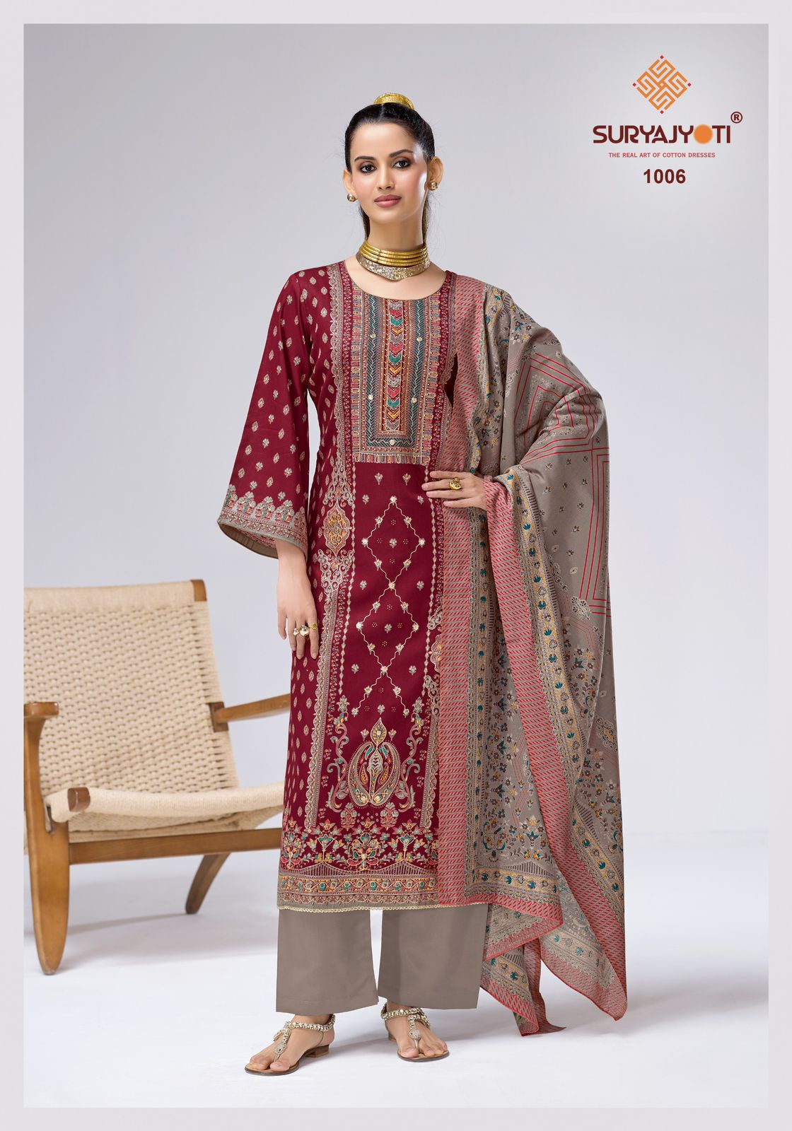 Charvi Vol 1 Suryajyoti Jaam Satin Karachi Salwar Suits Exporter Gujarat