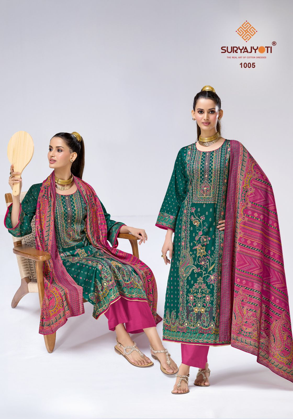 Charvi Vol 1 Suryajyoti Jaam Satin Karachi Salwar Suits Exporter Gujarat