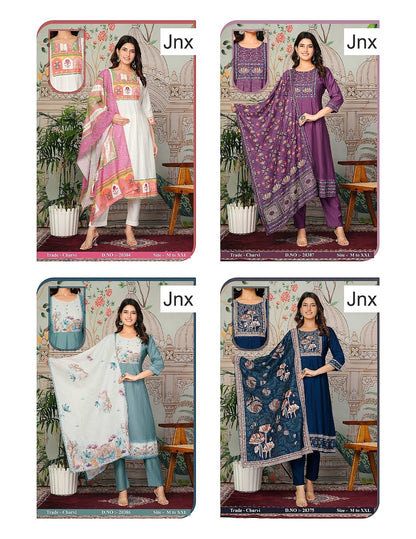 Charvi With Pocket Jnx Vertican Readymade Anarkali Suits Exporter Gujarat