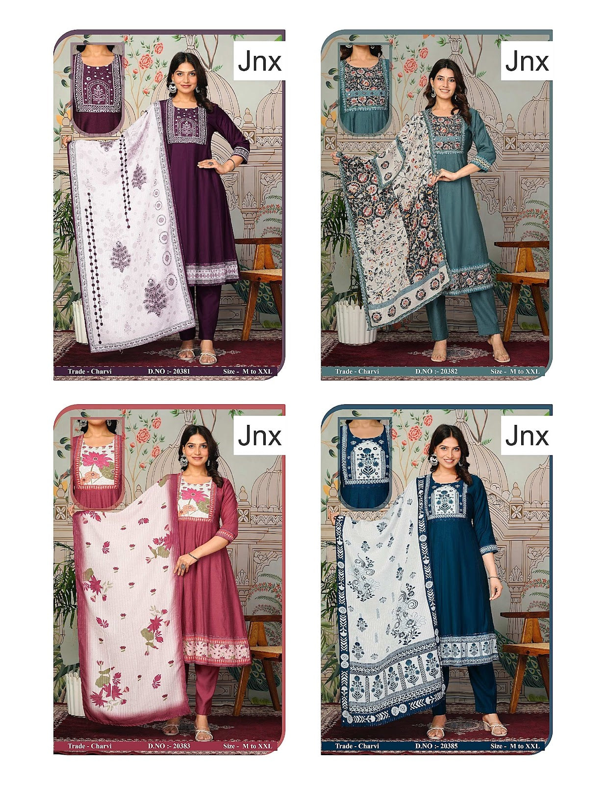 Charvi With Pocket Jnx Vertican Readymade Anarkali Suits Exporter Gujarat