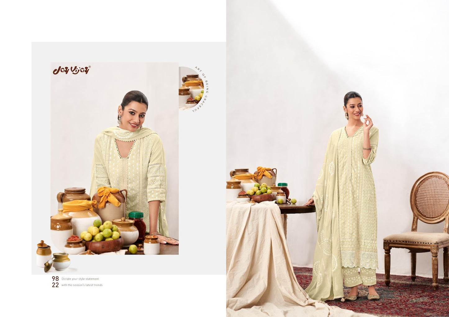 Chatkare Jay Vijay Pure Cotton Pant Style Suits Exporter India