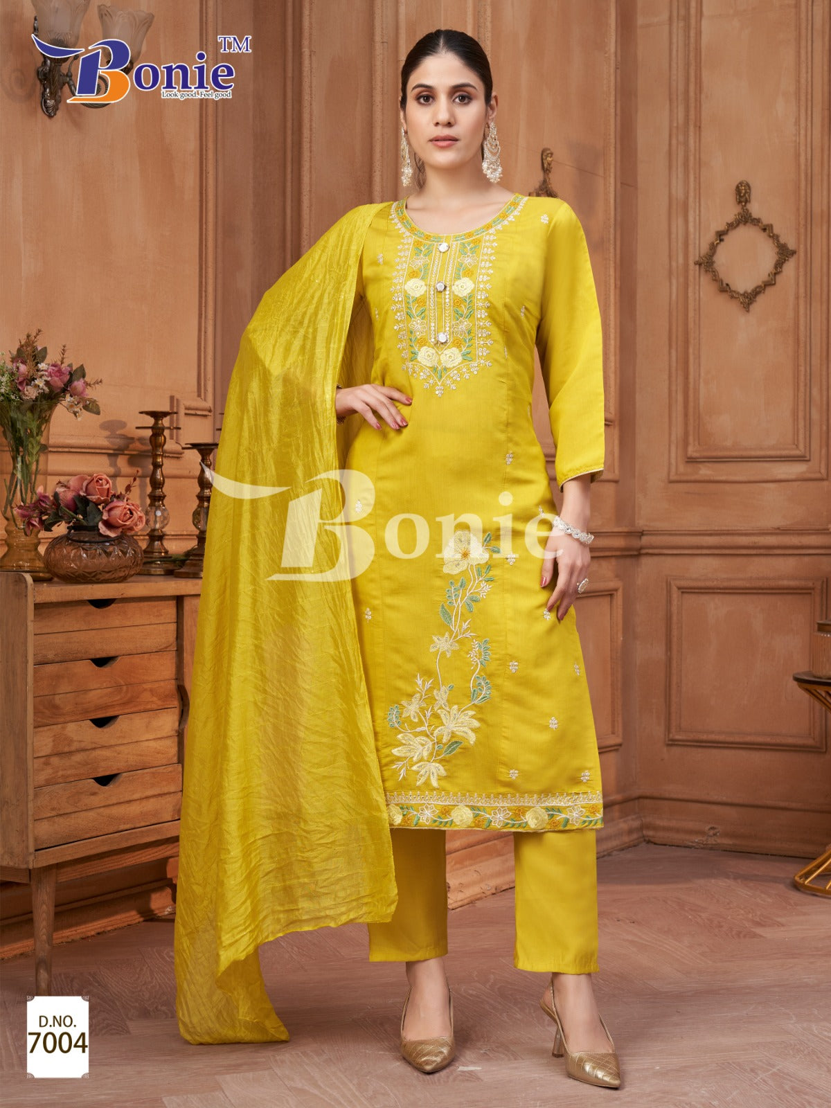 Chavi Vol 7 Bonie Roman Readymade Pant Style Suits Manufacturer Ahmedabad