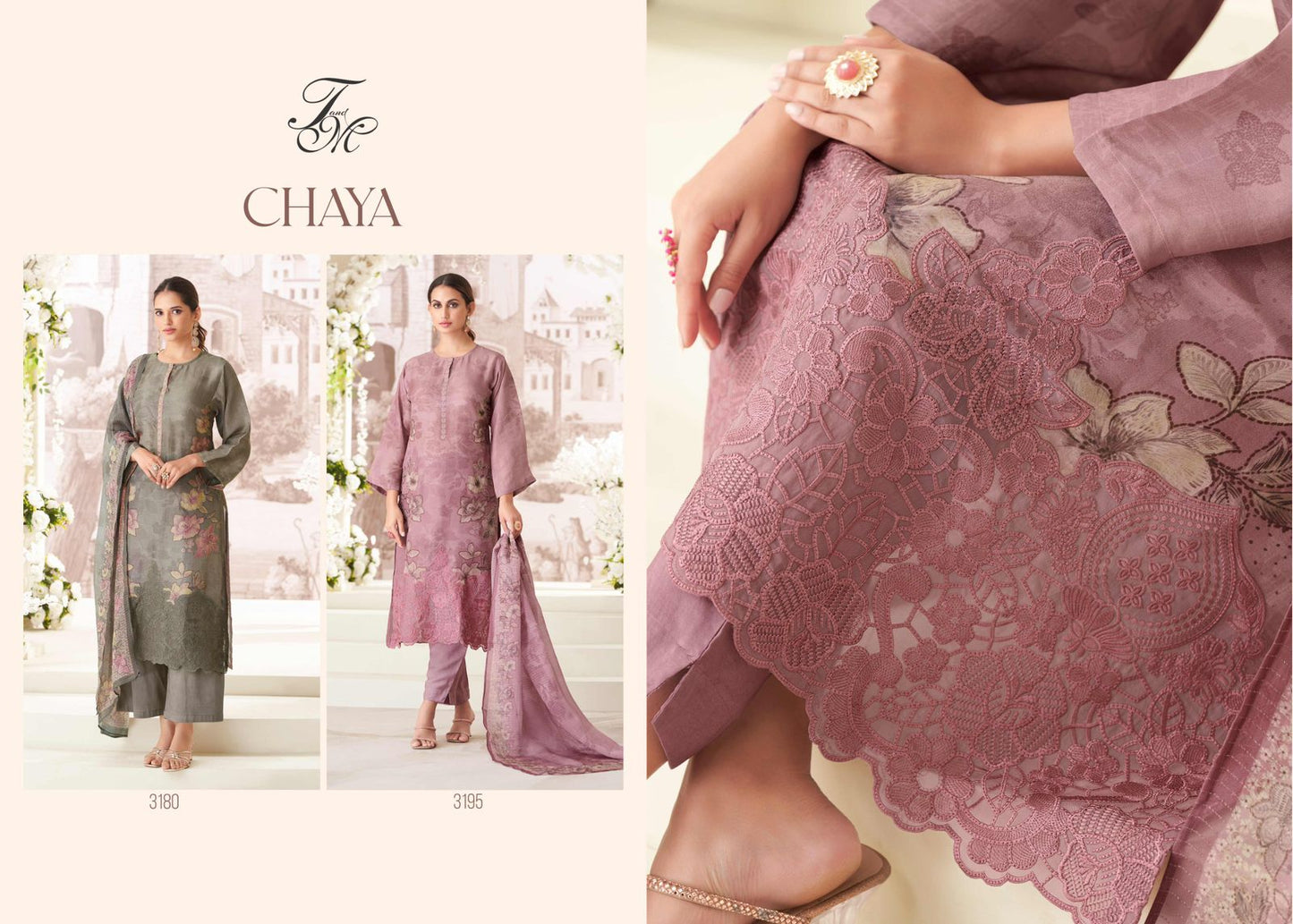 Chaya Tm Simmer Tissue Pant Style Suits Manufacturer Gujarat