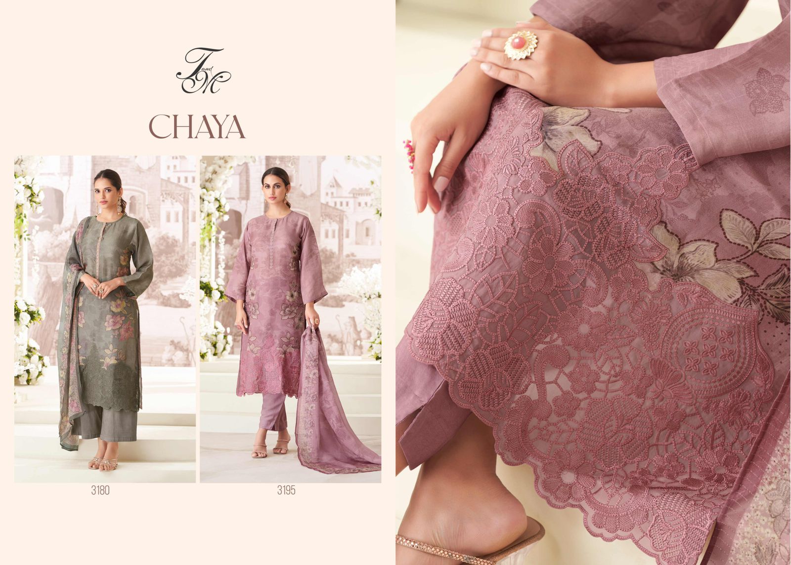 Chaya Tm Simmer Tissue Pant Style Suits Manufacturer Gujarat