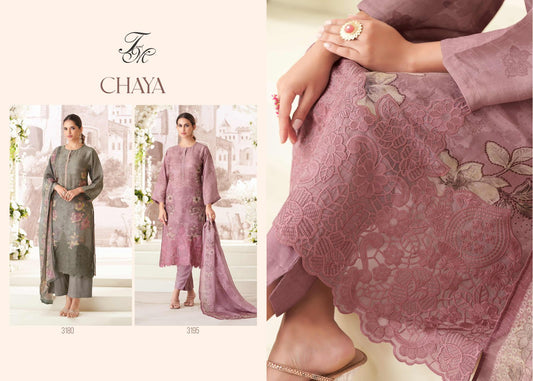 Chaya Tm Simmer Tissue Pant Style Suits Manufacturer Gujarat