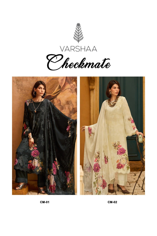 Checkmate Varshaa Swiss Pakistani Salwar Suits Supplier