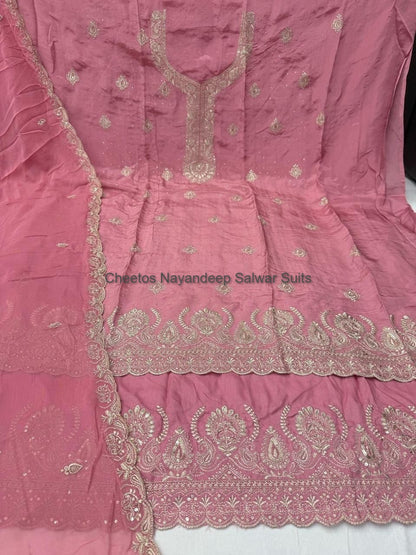 Cheetos Nayandeep Organza Salwar Suits Supplier Ahmedabad