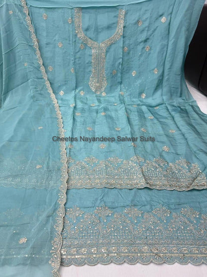 Cheetos Nayandeep Organza Salwar Suits Supplier Ahmedabad