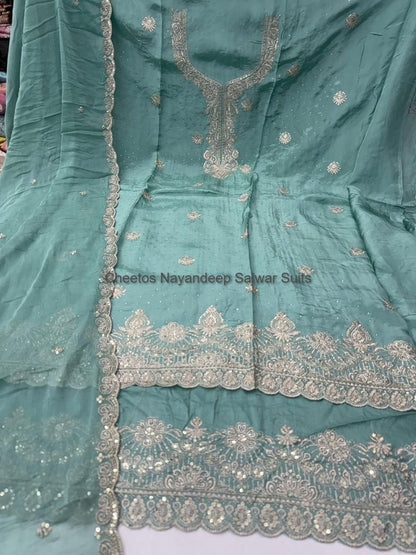 Cheetos Nayandeep Organza Salwar Suits Supplier Ahmedabad