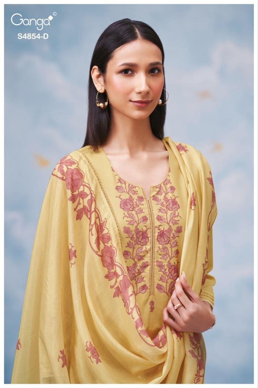 Chenoa 4854 Ganga Cotton Plazzo Style Suits Supplier India