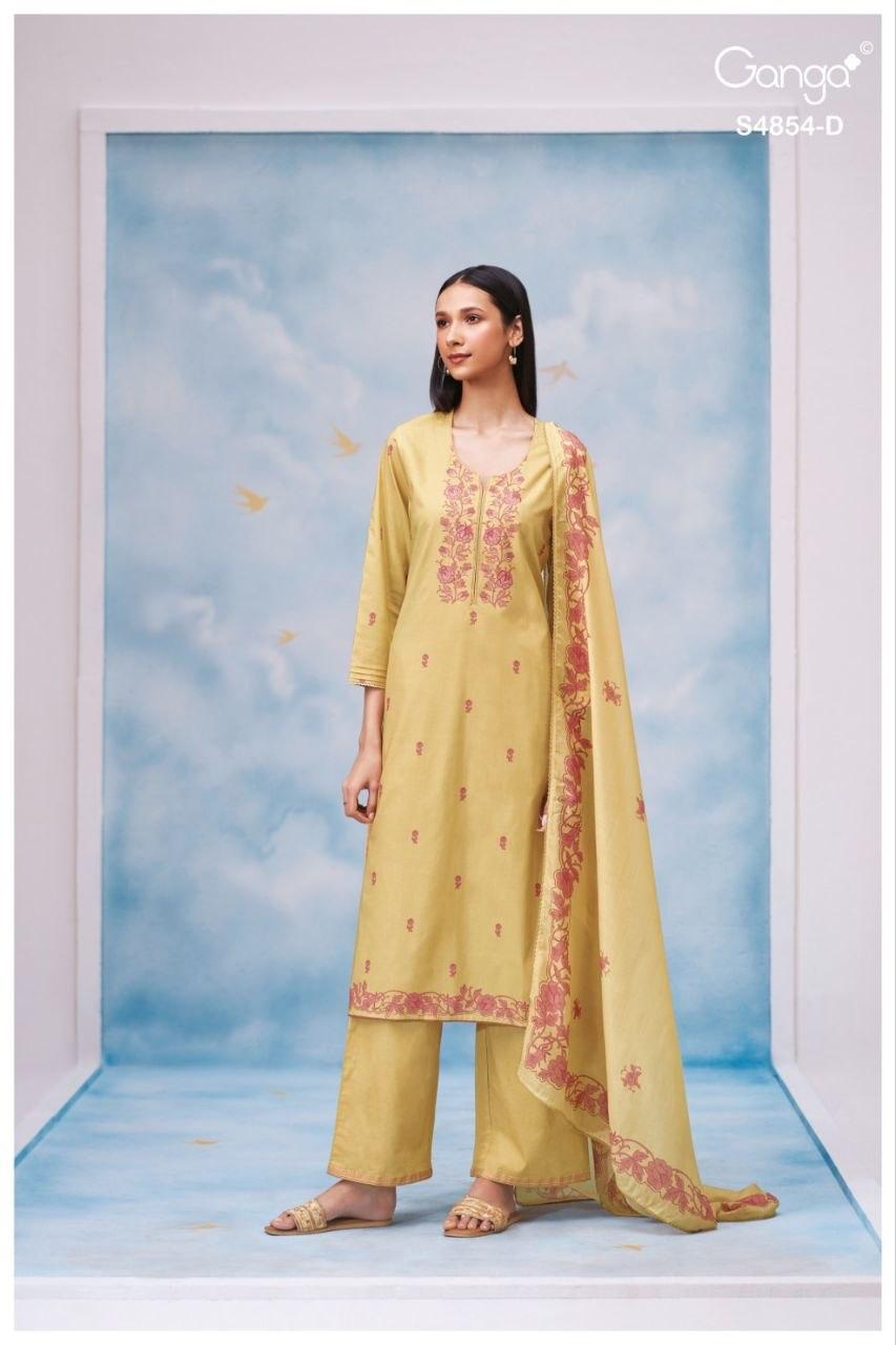 Chenoa 4854 Ganga Cotton Plazzo Style Suits Supplier India