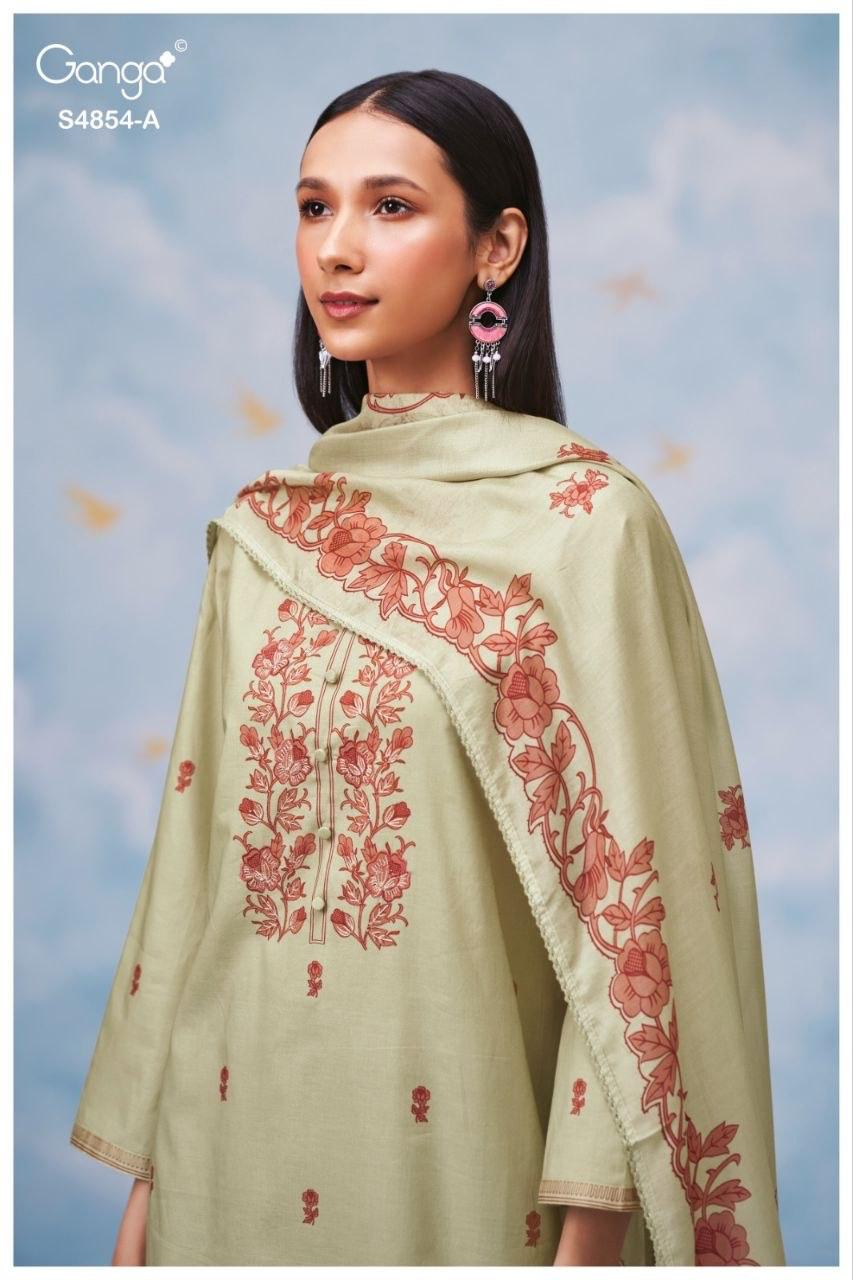 Chenoa 4854 Ganga Cotton Plazzo Style Suits Supplier India