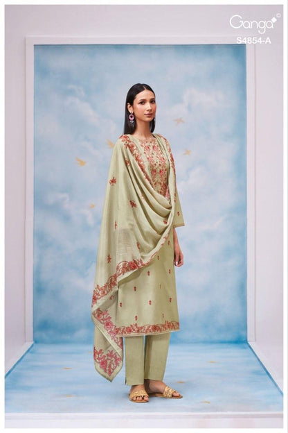 Chenoa 4854 Ganga Cotton Plazzo Style Suits Supplier India