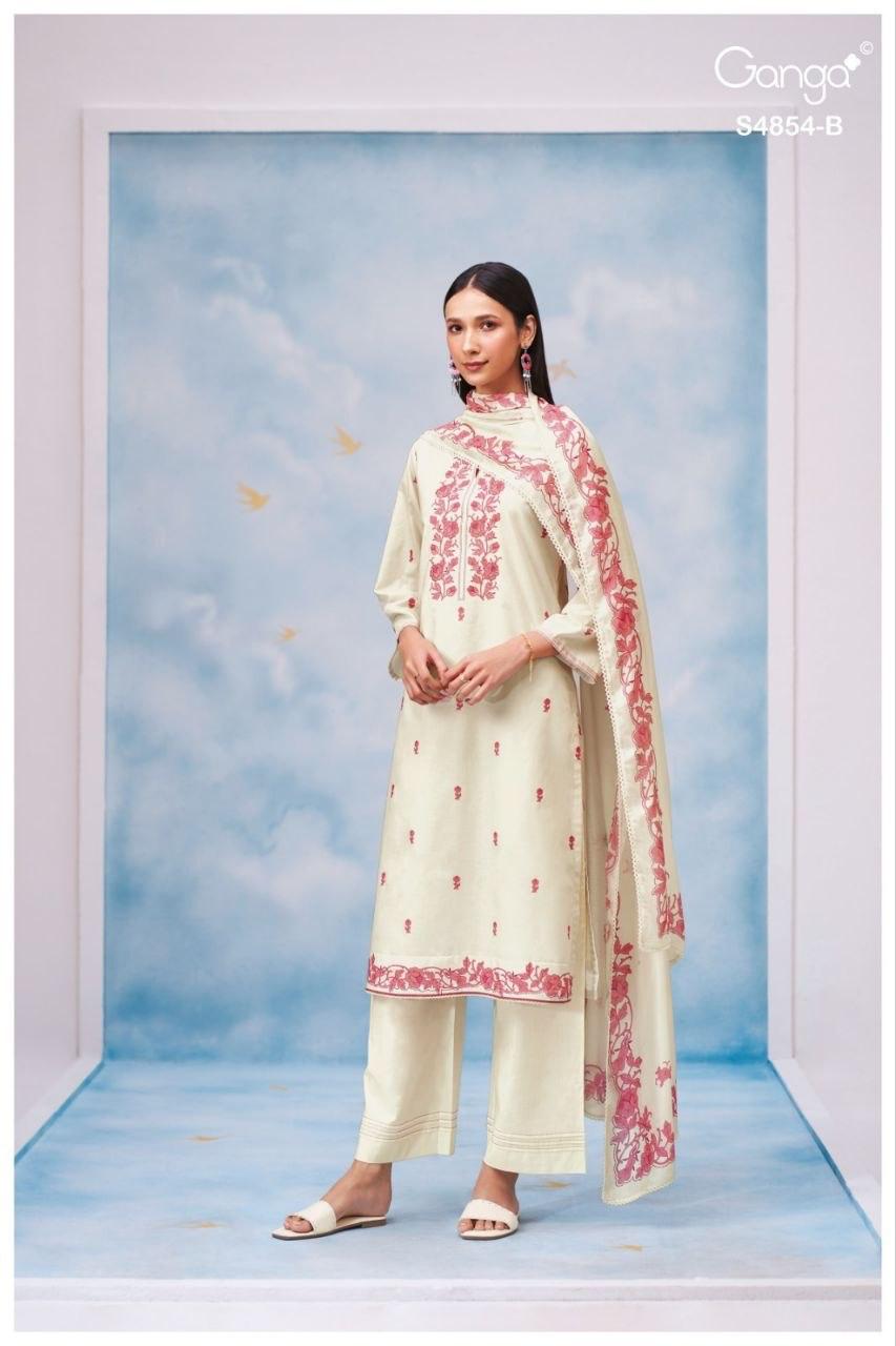 Chenoa 4854 Ganga Cotton Plazzo Style Suits Supplier India