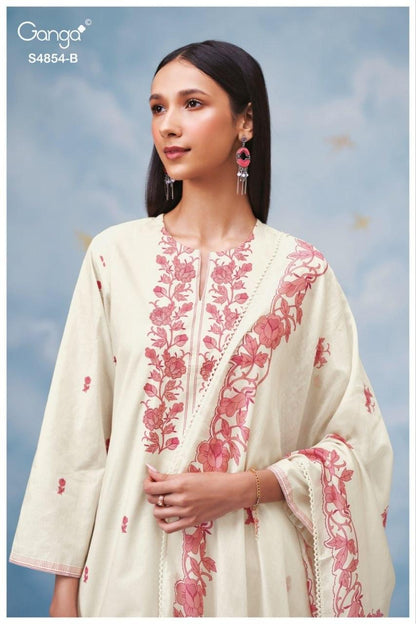 Chenoa 4854 Ganga Cotton Plazzo Style Suits Supplier India
