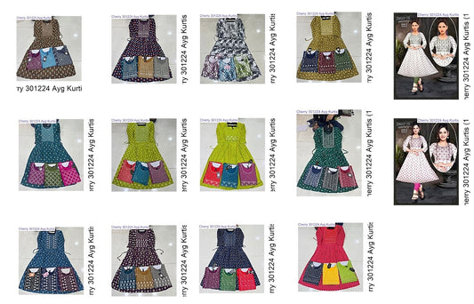 Cherry 301224 Ayg Rayon 14Kg Kurtis Wholesaler Gujarat
