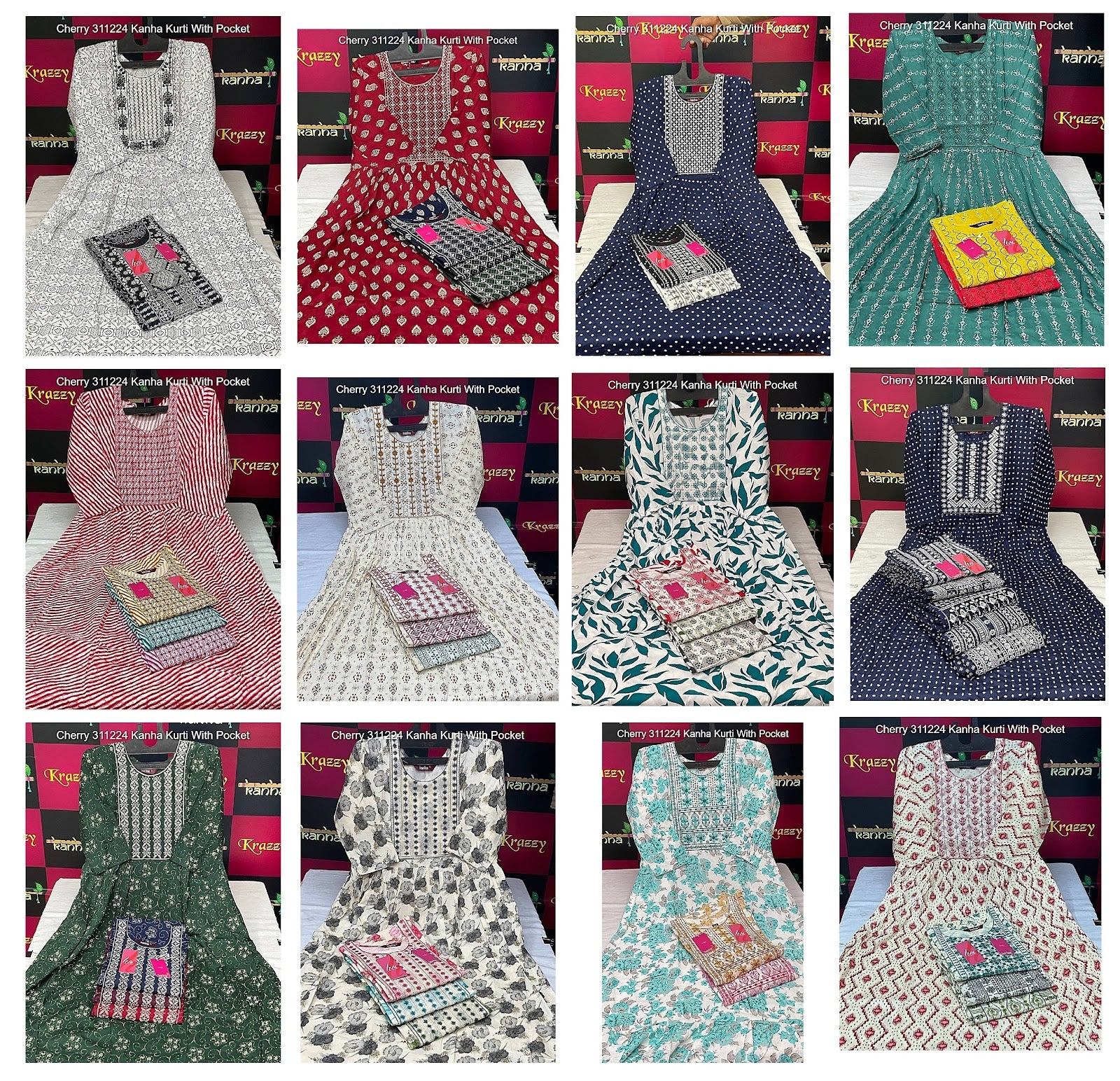 Cherry 311224 Kanha Reyon Kurti With Pocket Supplier Gujarat