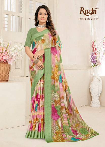 Cherry 59 Ruchi Chiffon Sarees Exporter India
