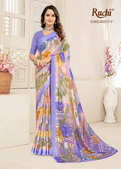 Cherry 59 Ruchi Chiffon Sarees Exporter India