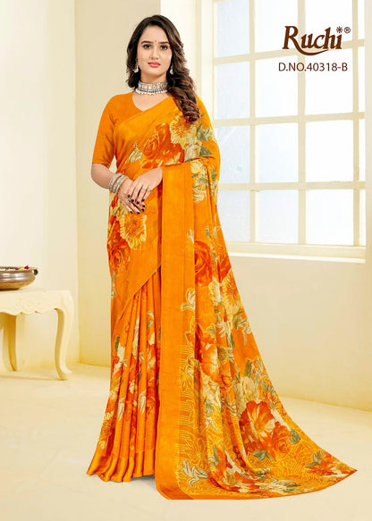 Cherry 60 Ruchi Chiffon Sarees Wholesaler India