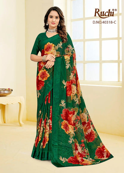 Cherry 60 Ruchi Chiffon Sarees Wholesaler India
